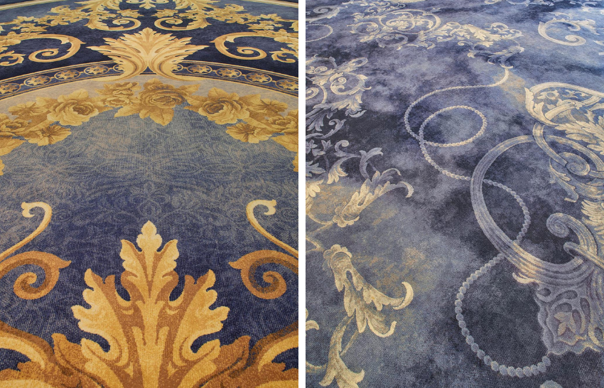Details of the Grand Ballroom carpet at The Drake Hotel in Chicago