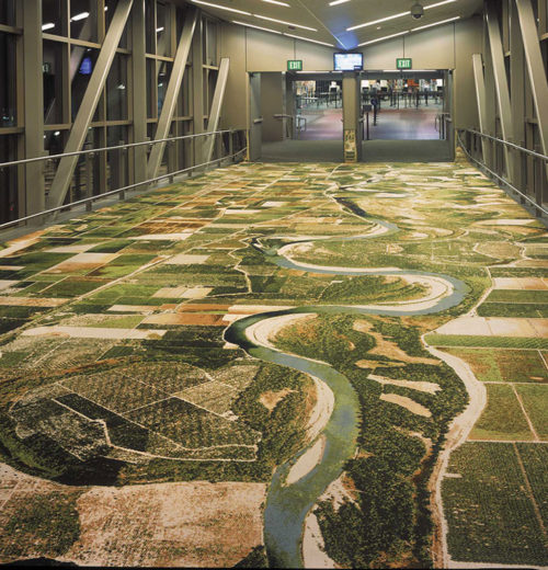 Bespoke axminster carpet in Sacramento Airport