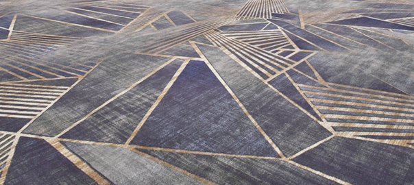 Geometric Carpet designed by Ulster at The Sheraton Kansas City Hotel
