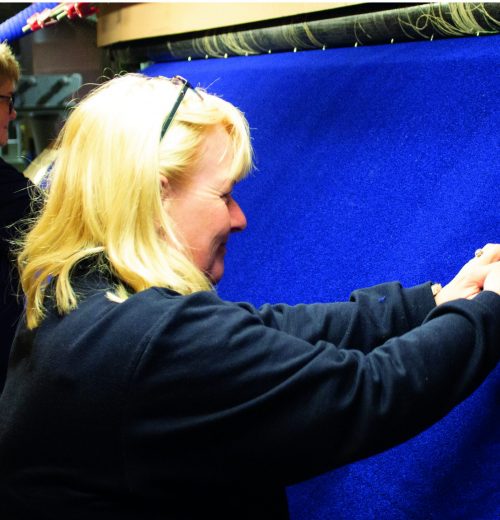 Every step of the process for the Coronation carpets was carried out by the expert team at Ulster Carpets.