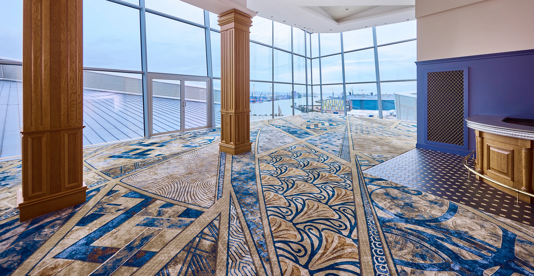 Custom carpets by Ulster Carpets for Titanic Belfast.