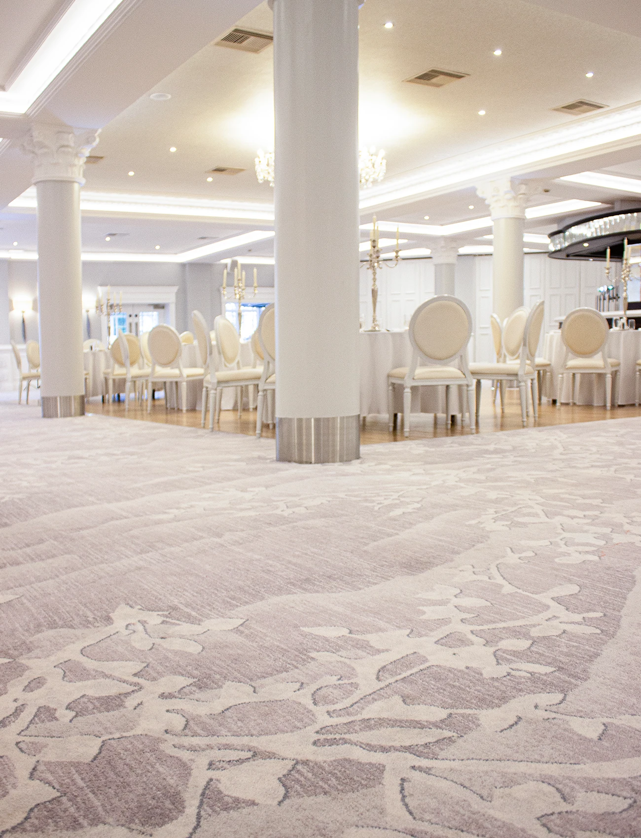 A custom carpet by Ulster Carpets at the Tullyglass Hotel.