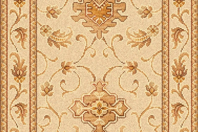 A swatch of Anatolia Runner Lotus from Ulster Carpets