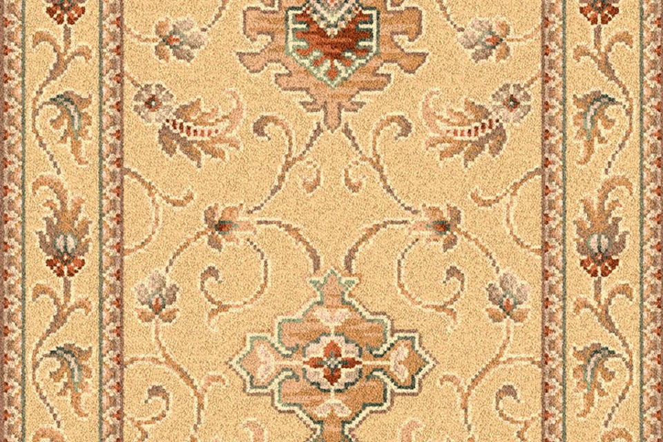 A swatch of Anatolia Runner Dune from Ulster Carpets