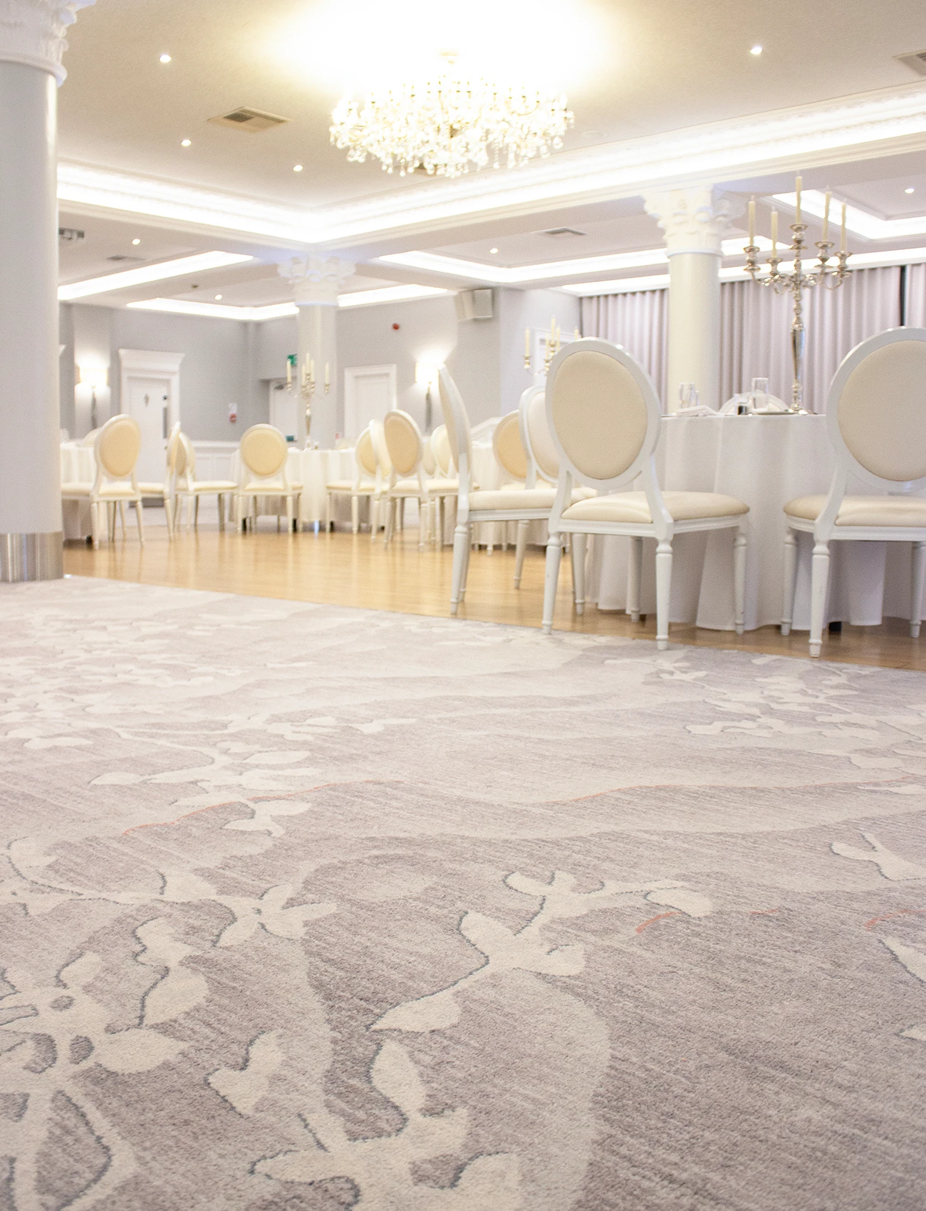 A custom carpet by Ulster Carpets at the Tullyglass Hotel.