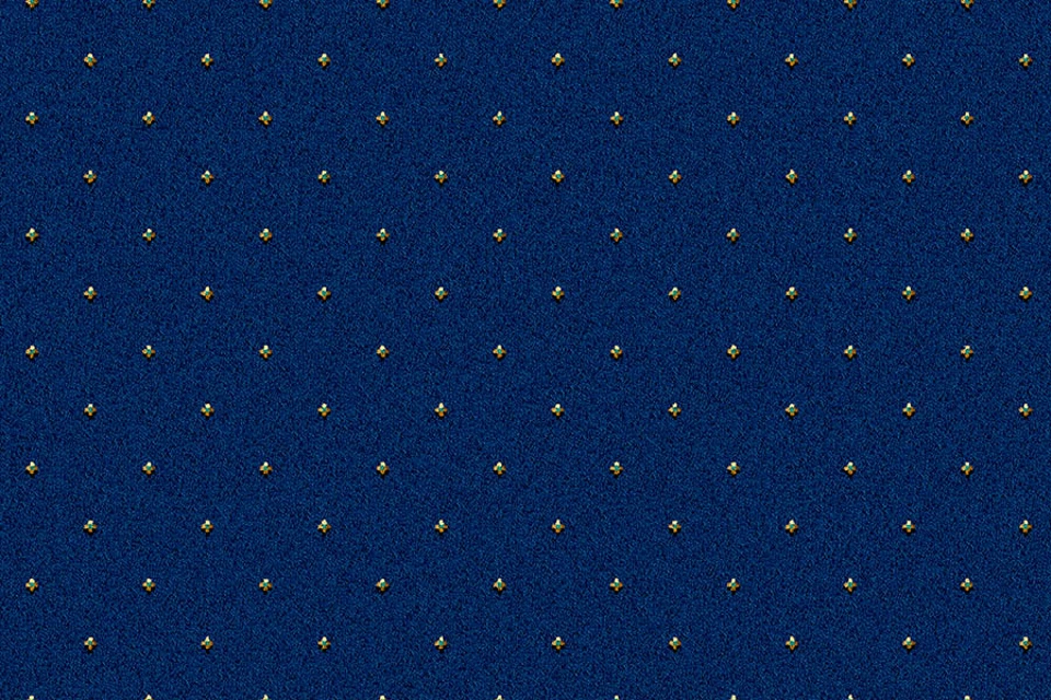 A swatch of Athenia Royal Blue Pindot from Ulster Carpets