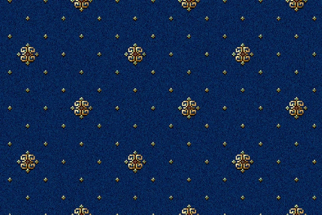 A swatch of Ulster Carpets Athenia Royal Blue Motif