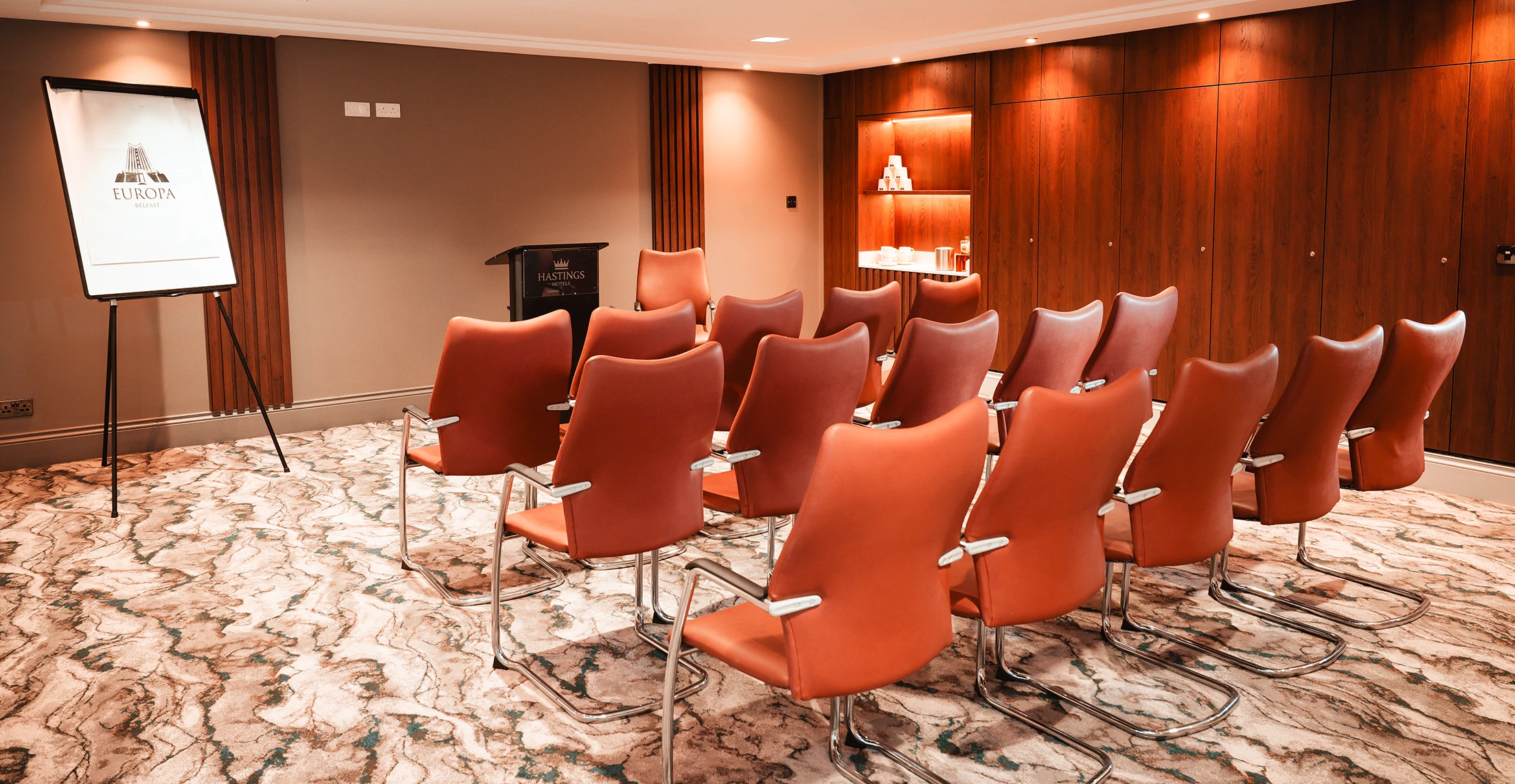 Custom carpets by Ulster Carpets for the Europa Hotel, Belfast.
