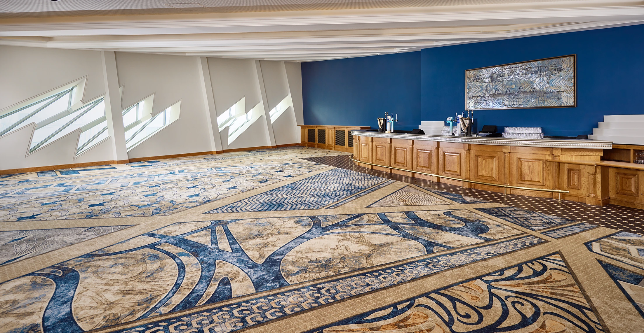 Custom carpets by Ulster Carpets for Titanic Belfast.