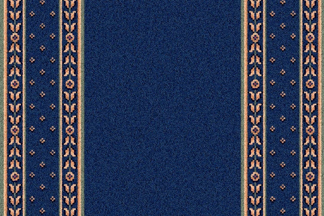 A swatch of a Sheriden Royal Blue Runner from Ulster Carpets