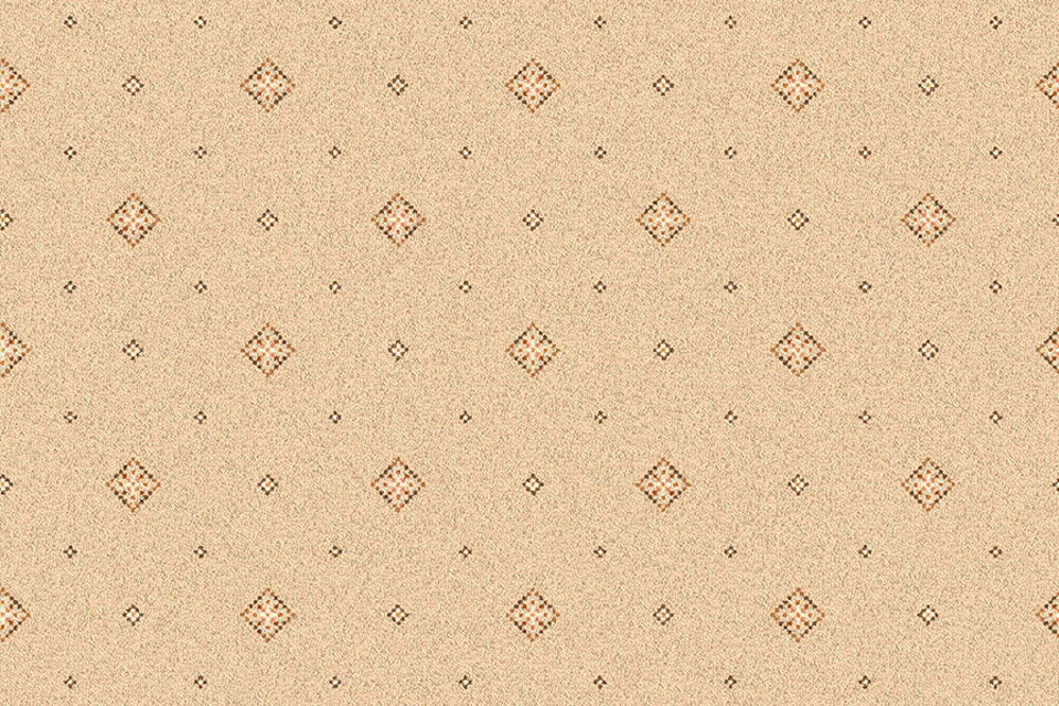 A swatch of Tazmin Camel Motif from Ulster Carpets