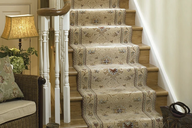 Anatolia Dune Runner from Ulster Carpets on stairs