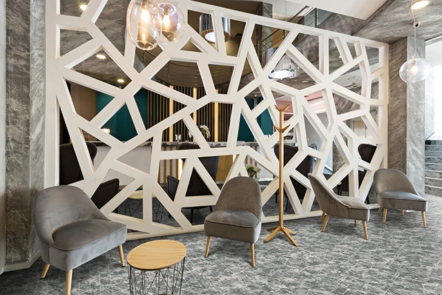 An example of Natura Vita Origin from Ulster Carpets in a modern room setting 