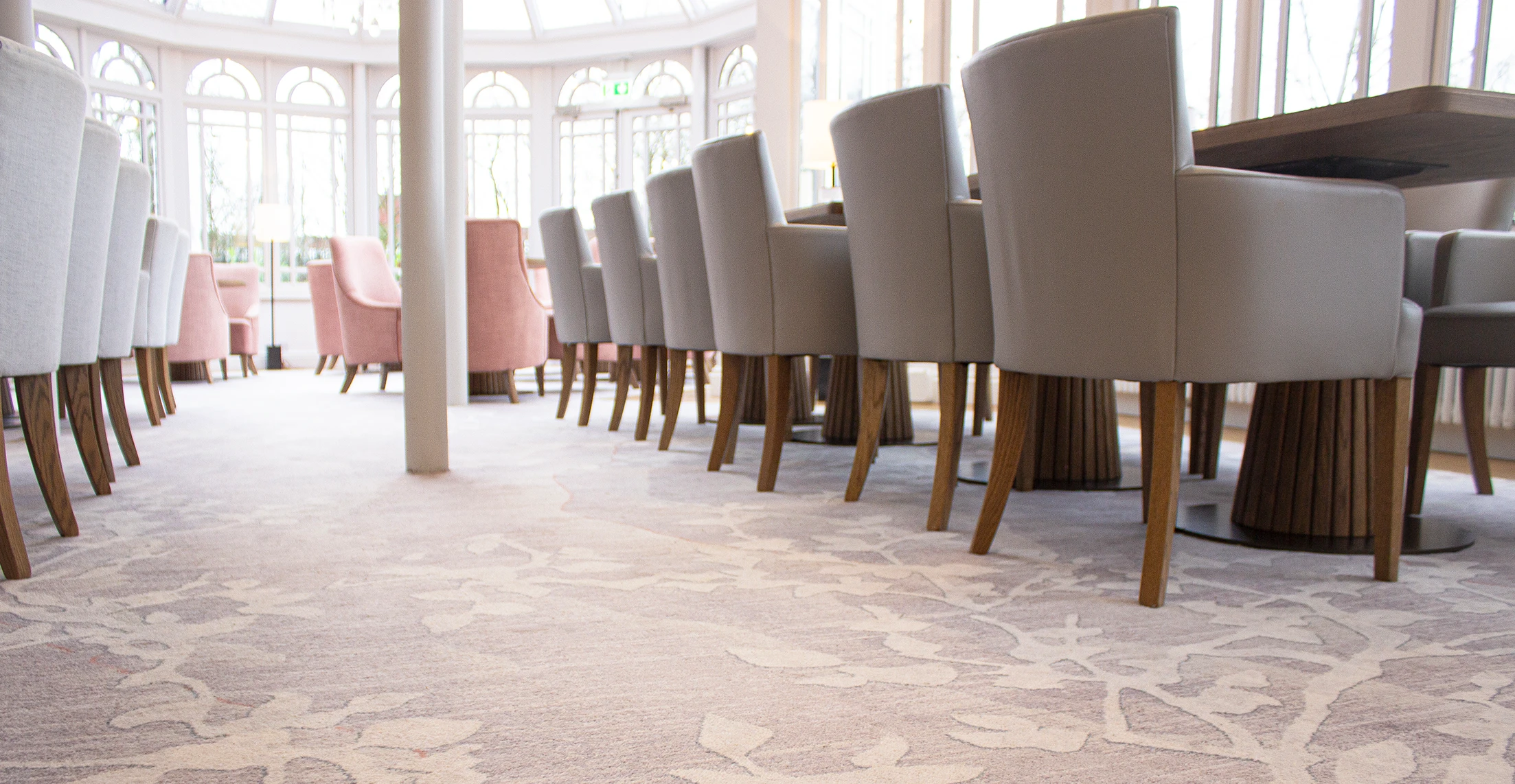 A custom carpet by Ulster Carpets at the Tullyglass Hotel.