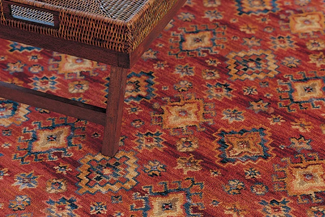 An example of Glenavy Kilim from Ulster Carpets in a home setting