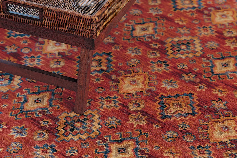 An example of Glenavy Kilim from Ulster Carpets in a home setting