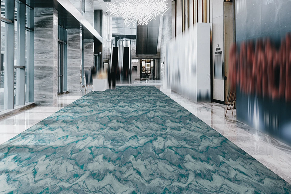 An example of Natura Arcus Storm from Ulster Carpets in a modern room setting 