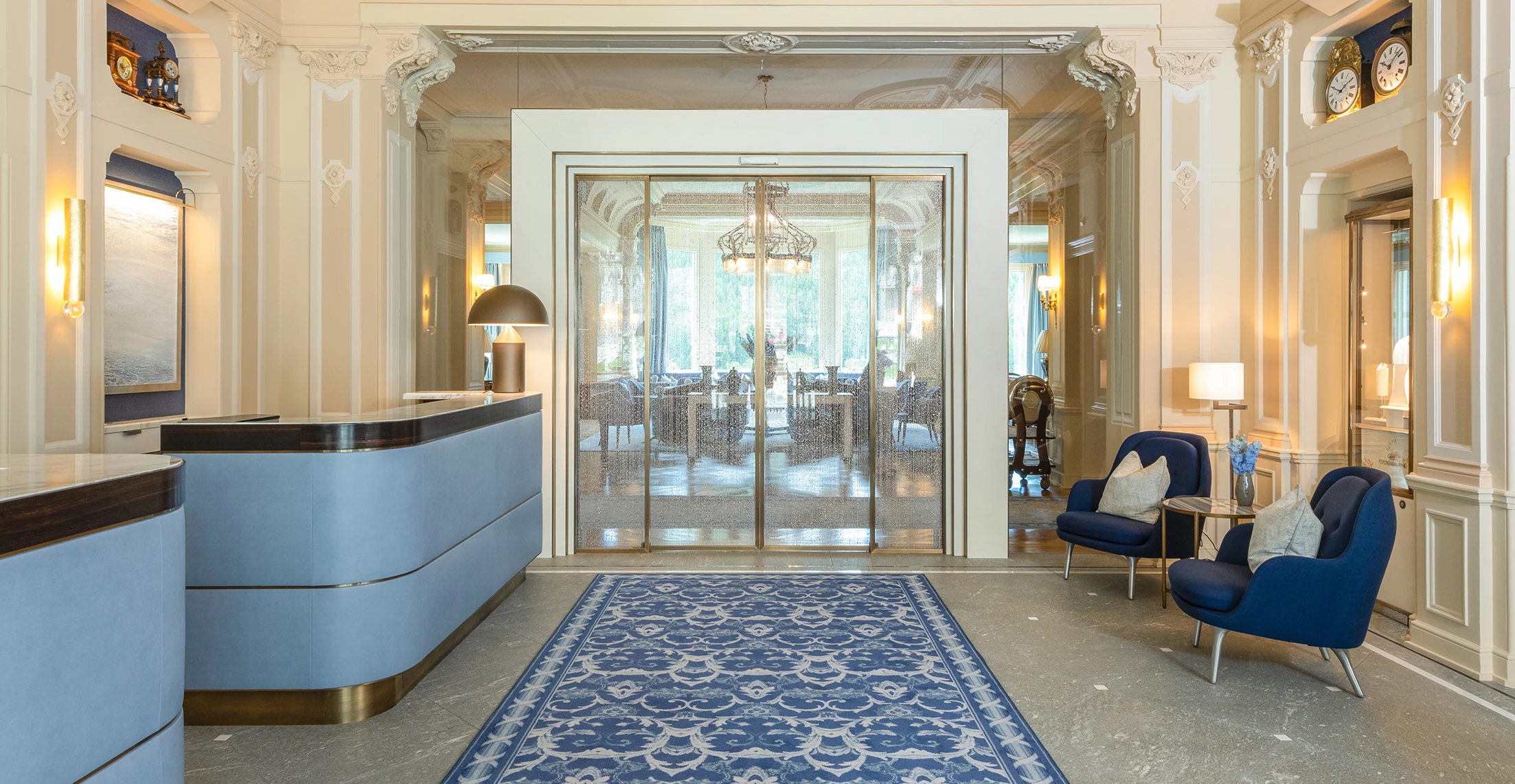 Custom carpets by Ulster Carpets for Grand Hotel Kronenhof.