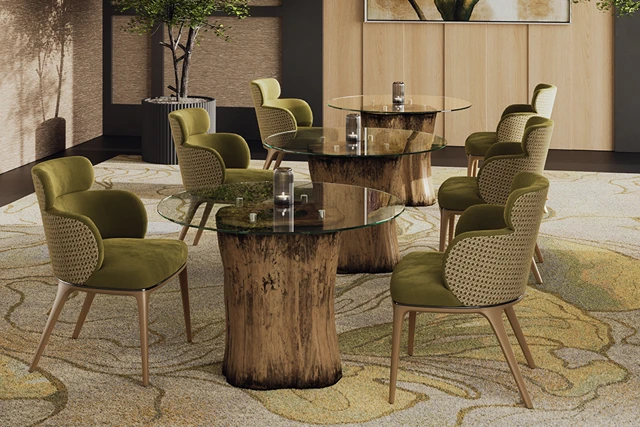 An example of an Organic inspired design in a hotel setting from the Designers' Edit Organic Collection by Ulster Carpets.