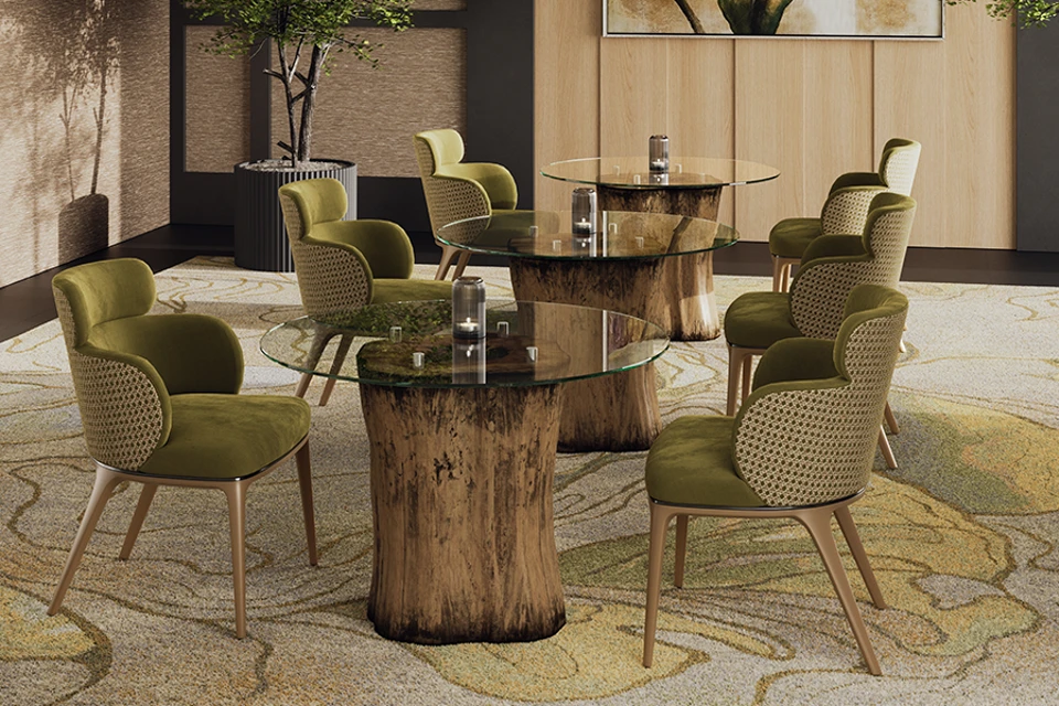 An example of an Organic inspired design in a hotel setting from the Designers' Edit Organic Collection by Ulster Carpets.