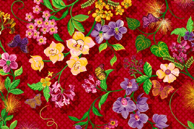 A swatch from the Frida Kahlo Designers' Edit Collection from Ulster Carpets.