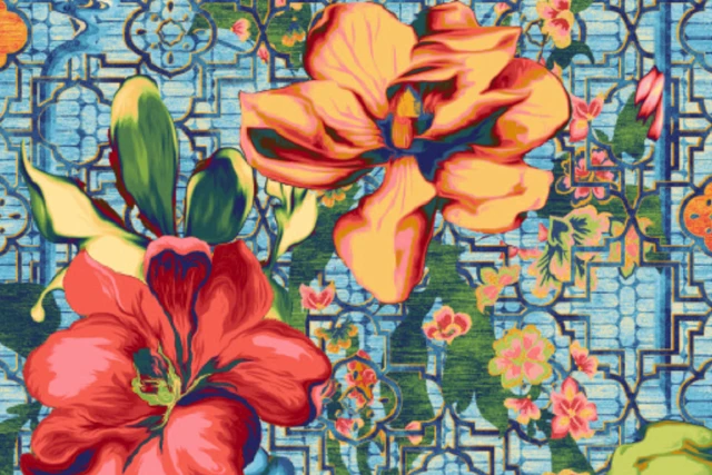 A swatch from the Frida Kahlo Designers' Edit Collection from Ulster Carpets.