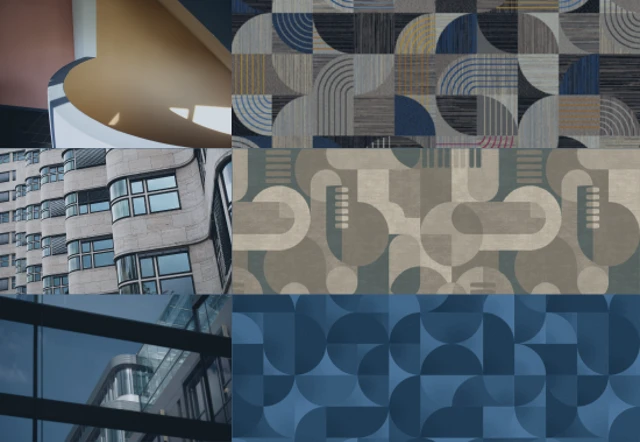 A mood board for the Bauhaus Designers' Edit Collection from Ulster Carpets