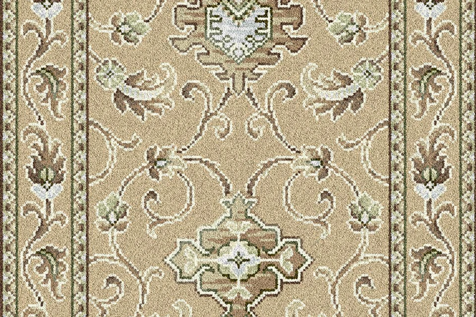 A swatch of Anatolia Runner Delta from Ulster Carpets