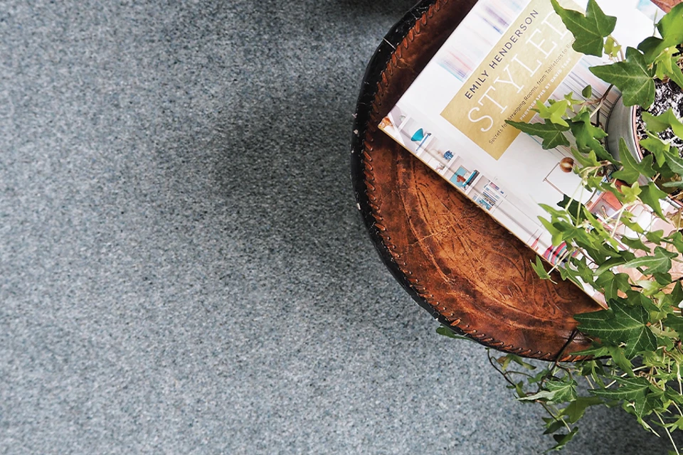 An example of York Wilton Chambray from Ulster Carpets in a room setting