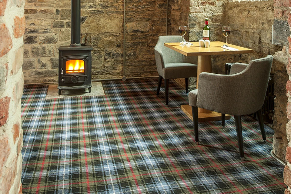 An example of Glenmoy Robertson from Ulster Carpets in a hospitality setting