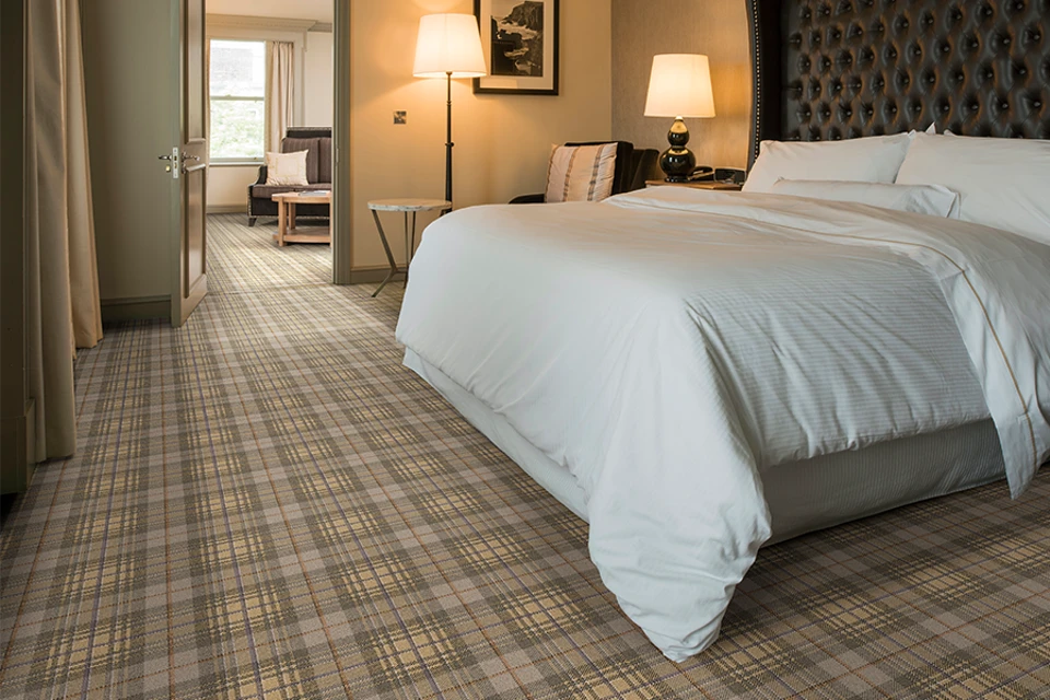 An example of Beaumont Osprey from Ulster Carpets in a hospitality setting