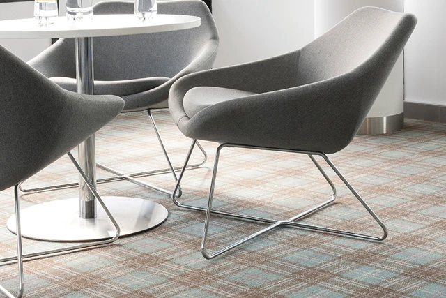 An example of Braeburn Petrel from Ulster Carpets in a hospitality setting