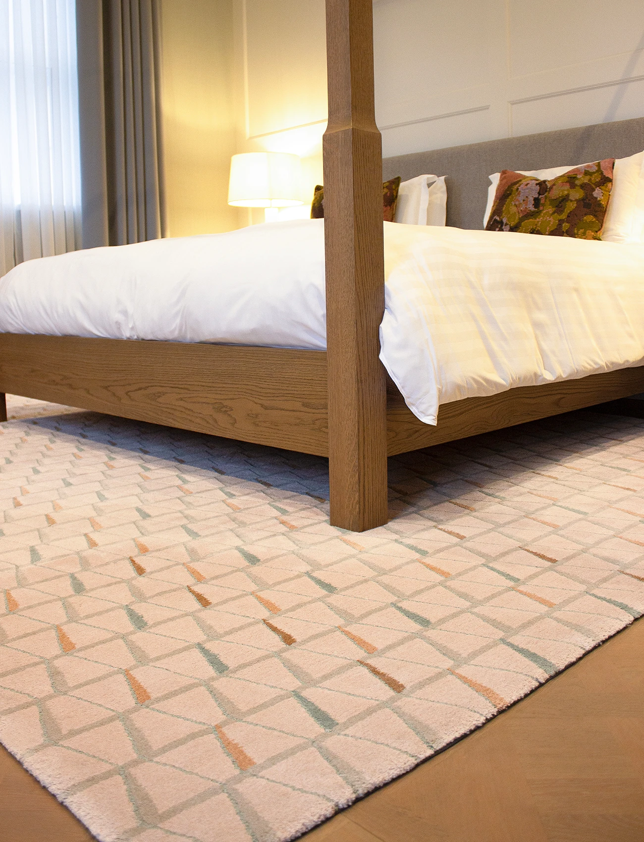 A custom Devon Hand Tufted rug by Ulster Carpets at the Tullyglass Hotel. 