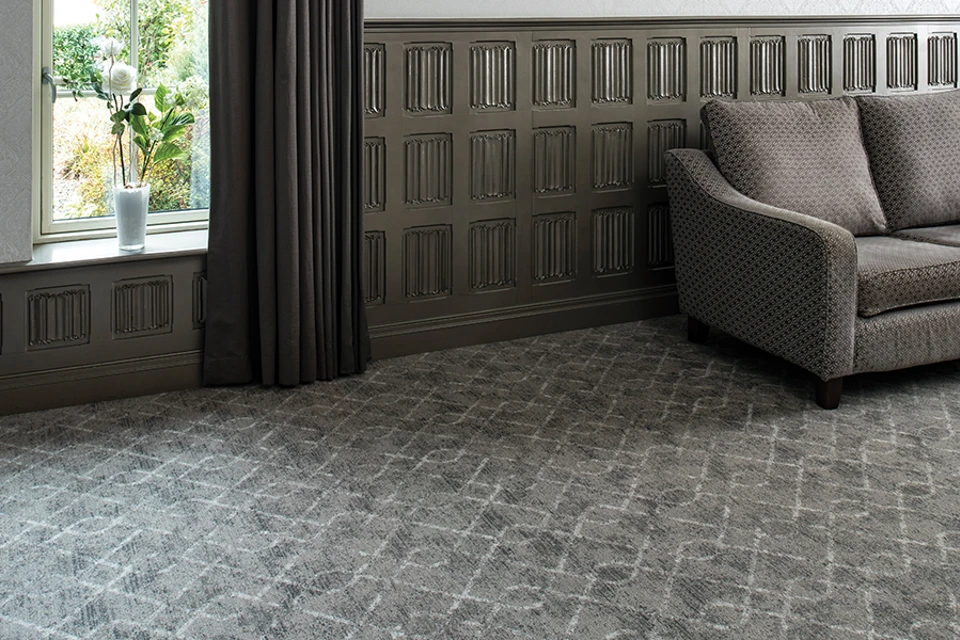 An example of Vescent Nexus Chroma from Ulster Carpets in a hospitality setting