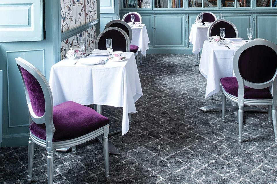 An example of Vescent Nexus Onyx from Ulster Carpets in a hospitality setting