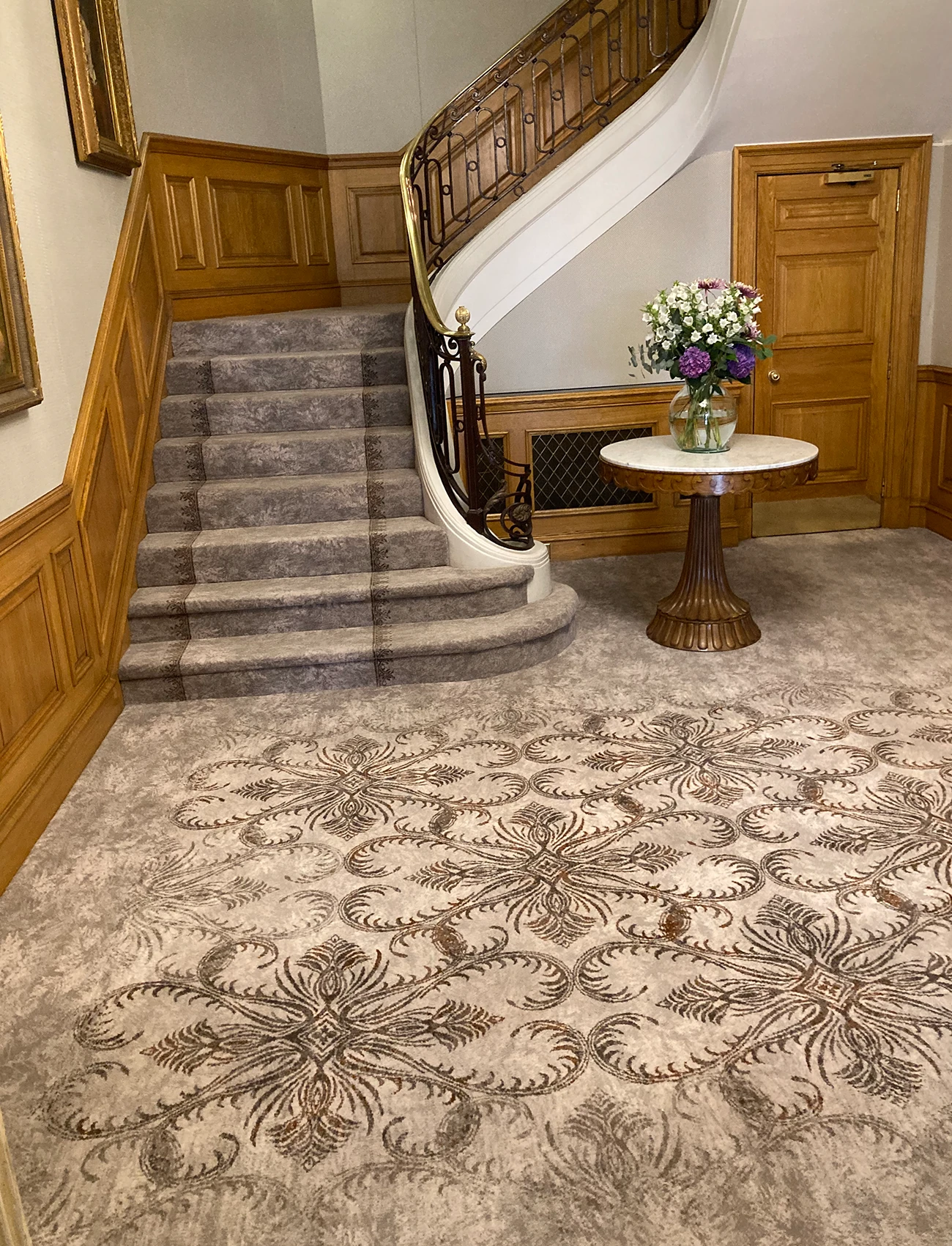 Custom carpets by Ulster Carpets at 47 Park Street, Mayfair, London.