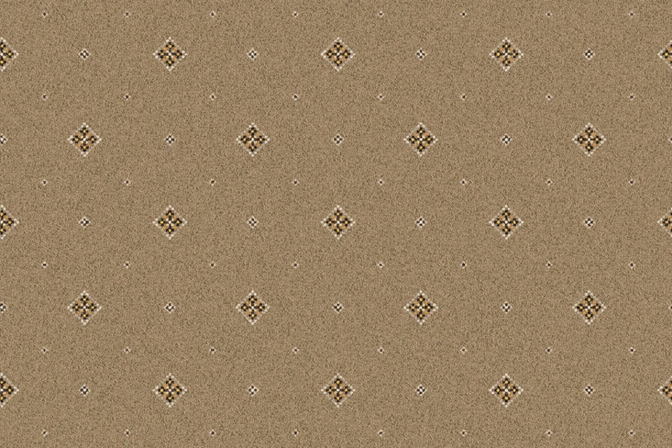 A swatch of Tazmin Umber Motif from Ulster Carpets