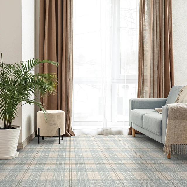 An example of Braeburn Biscay from Ulster Carpets in a modern home setting