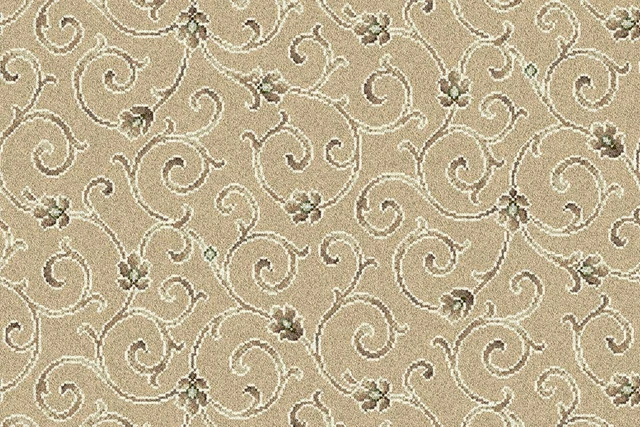A swatch of Anatolia Scroll Delta by Ulster Carpets