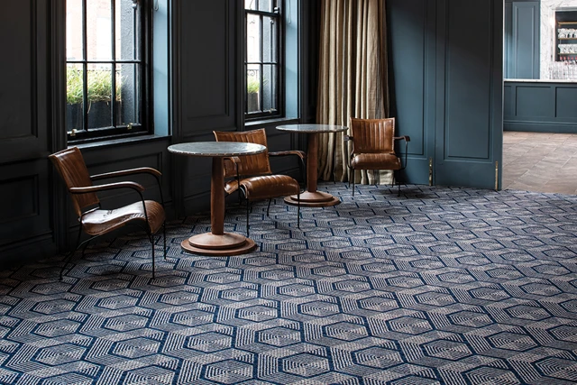 An example of Vescent Arbor Obi from Ulster Carpets in a hospitality setting