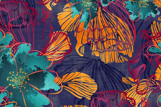 A swatch from the Frida Kahlo Designers' Edit Collection from Ulster Carpets.