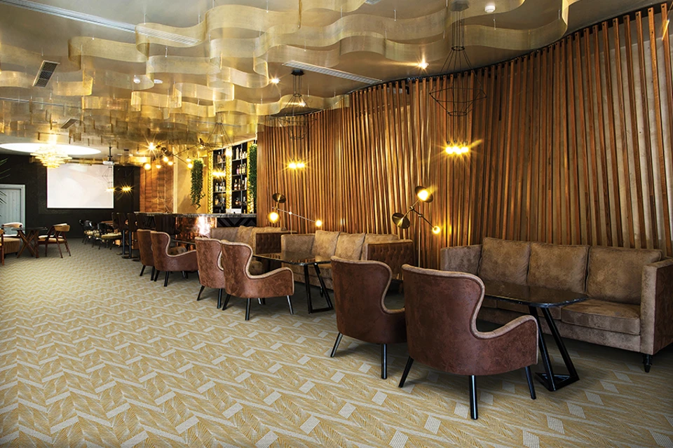An example of Natura Zen Mensa from Ulster Carpets in a modern room setting 