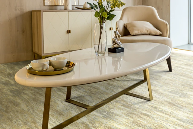 An example of Watercolours Mineral Savanna from Ulster Carpets in a modern home setting