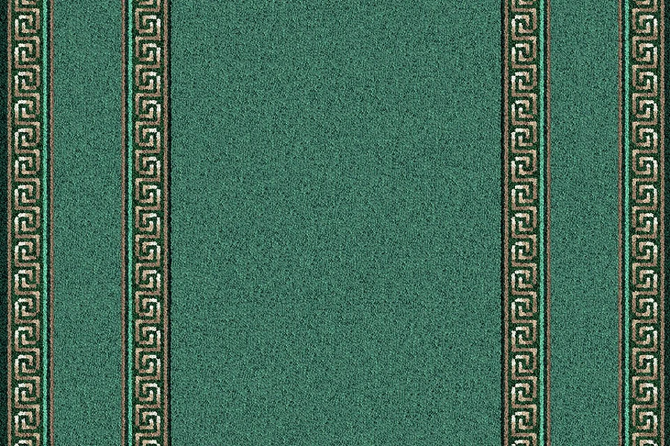 A swatch of an Athenia Pale Green Runner from Ulster Carpets.