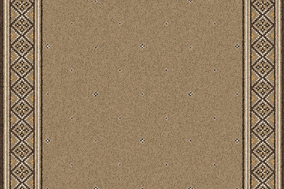 A swatch of a Tazmin Umber Runner from Ulster Carpets