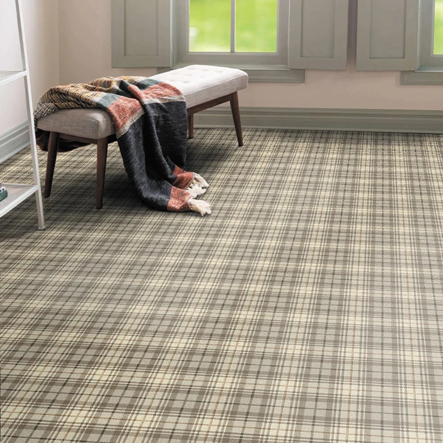 An example of Beaumont Hickory from Ulster Carpets in a modern home setting