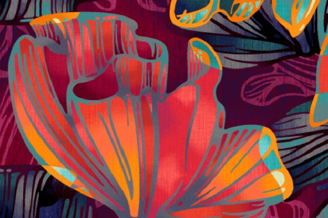 A swatch from the Frida Kahlo Designers' Edit Collection from Ulster Carpets.