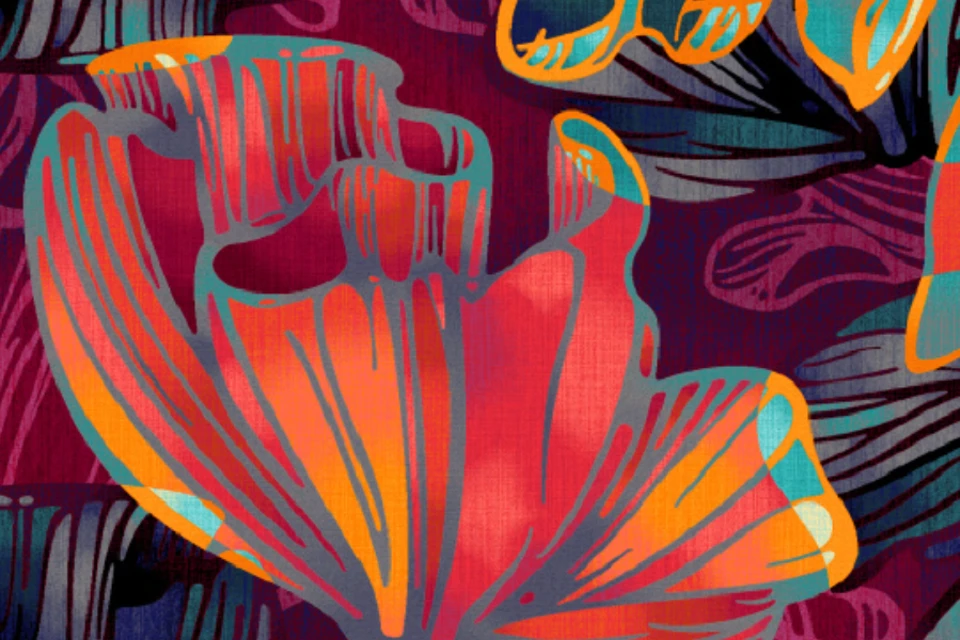 A swatch from the Frida Kahlo Designers' Edit Collection from Ulster Carpets.