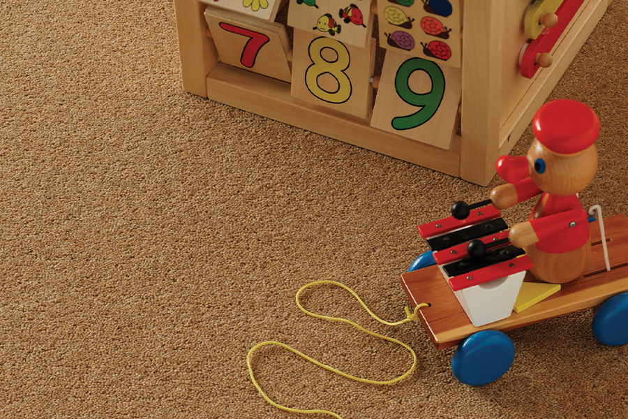 An example of York Wilton Walnut from Ulster Carpets in a home setting