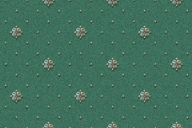 A swatch of Athenia Pale Green Motif from Ulster Carpets